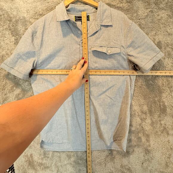 Roamers & Seekers Gray Popover Shirt Short Sleeve Men's M Medium - Picture 6 of 8